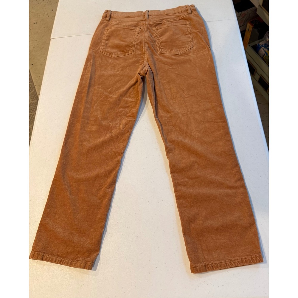 Loft Womens Caramel Brown Corduroy Straight Leg Pants Size 8 29 High Rise - Picture 7 of 11